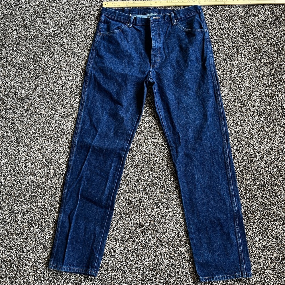 Rustler Blue Straight Jeans Classic Denim - Picture 1 of 6